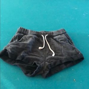 Divided cotton pajama shorts